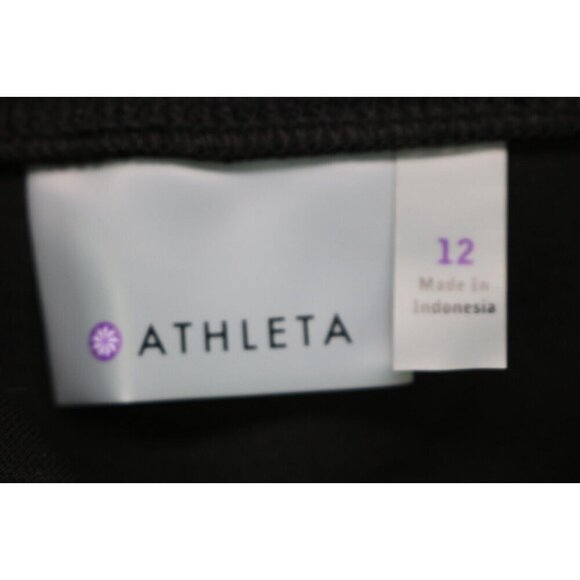 Athleta Black Skirt-Size 12-Zippers-Side Zip - Picture 4 of 8